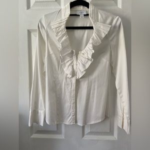Ann Taylor Loft white cotton shirt